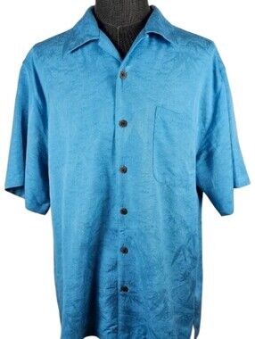 Caribbean Joe  Men's Hawaiian Surf Short Sleeve Button Down Size XL